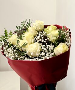Buchet 9 Trandafiri Albi
